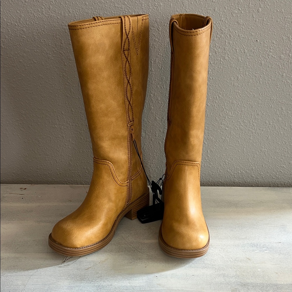 No Boundaries Tall Tan Riding Boots